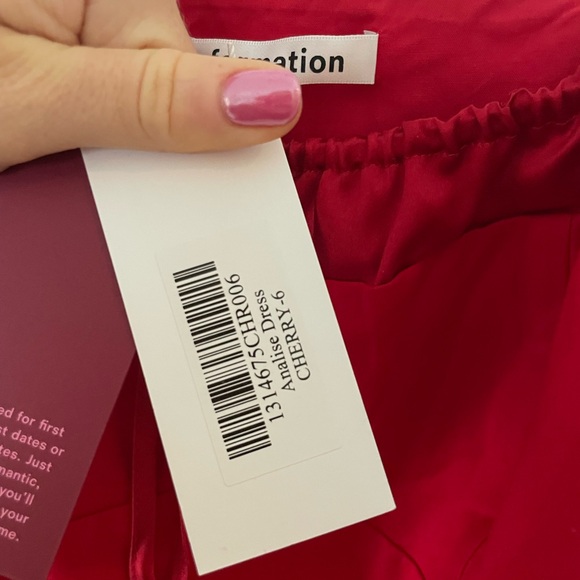 NWT Reformation Annalise Dress in Cherry - Picture 8 of 11